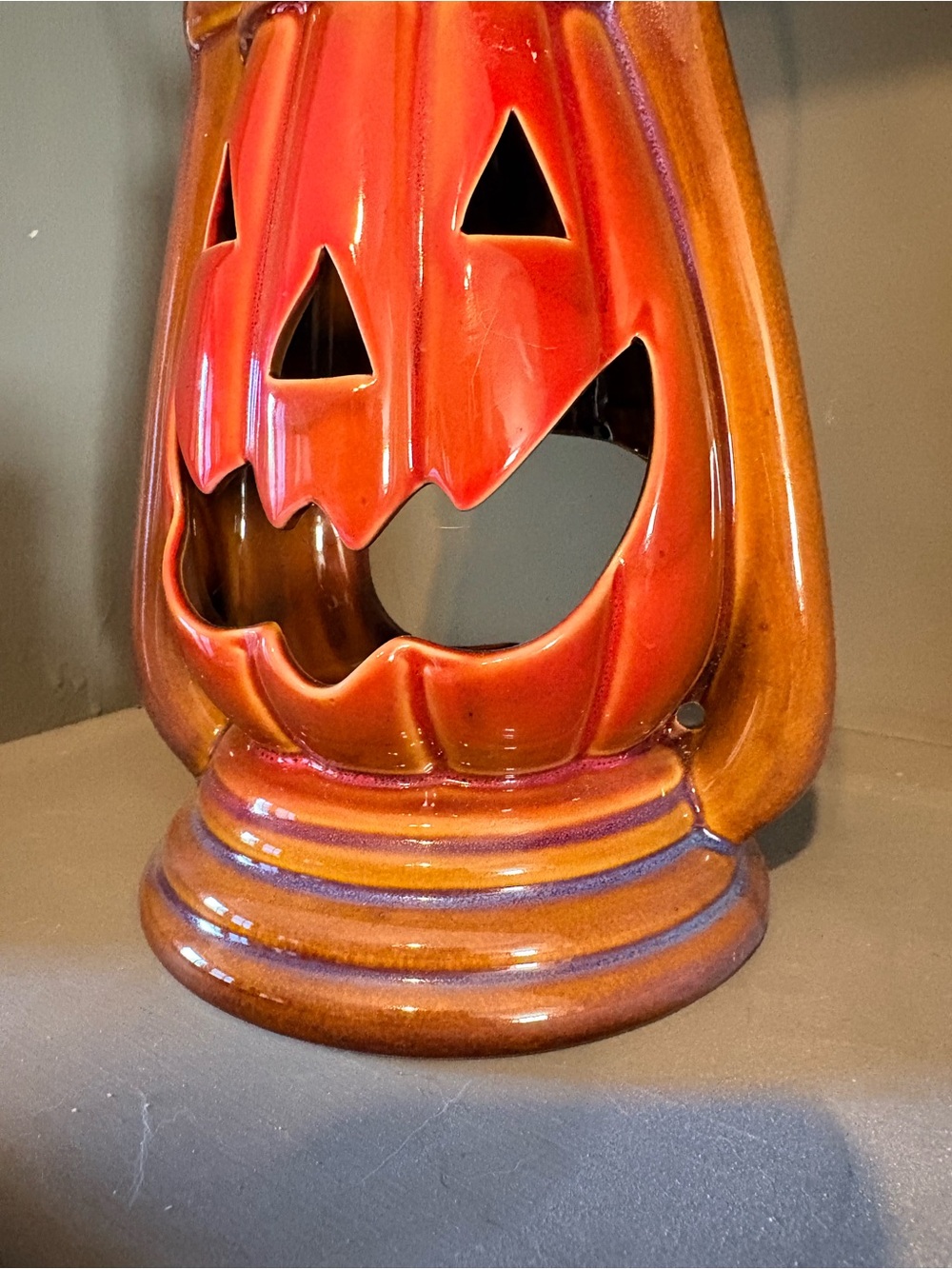 Ceramic Pumpkin Tea Light Lantern - Picture 4 of 6
